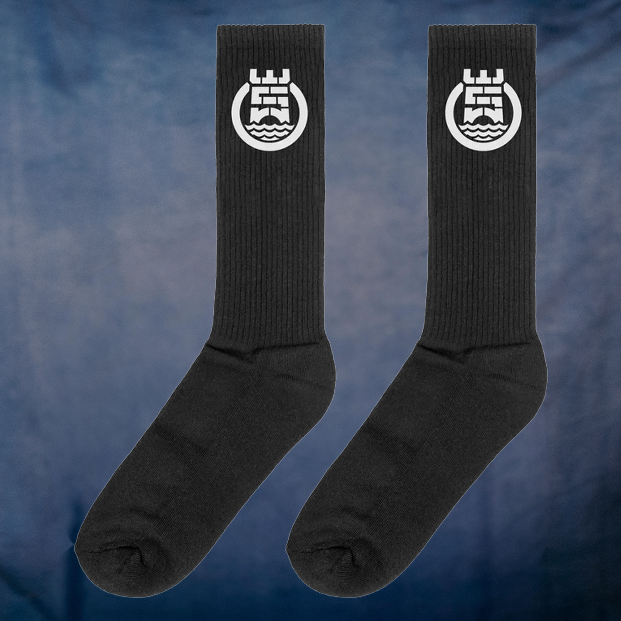 Socken Schwarz - Turm Wappen