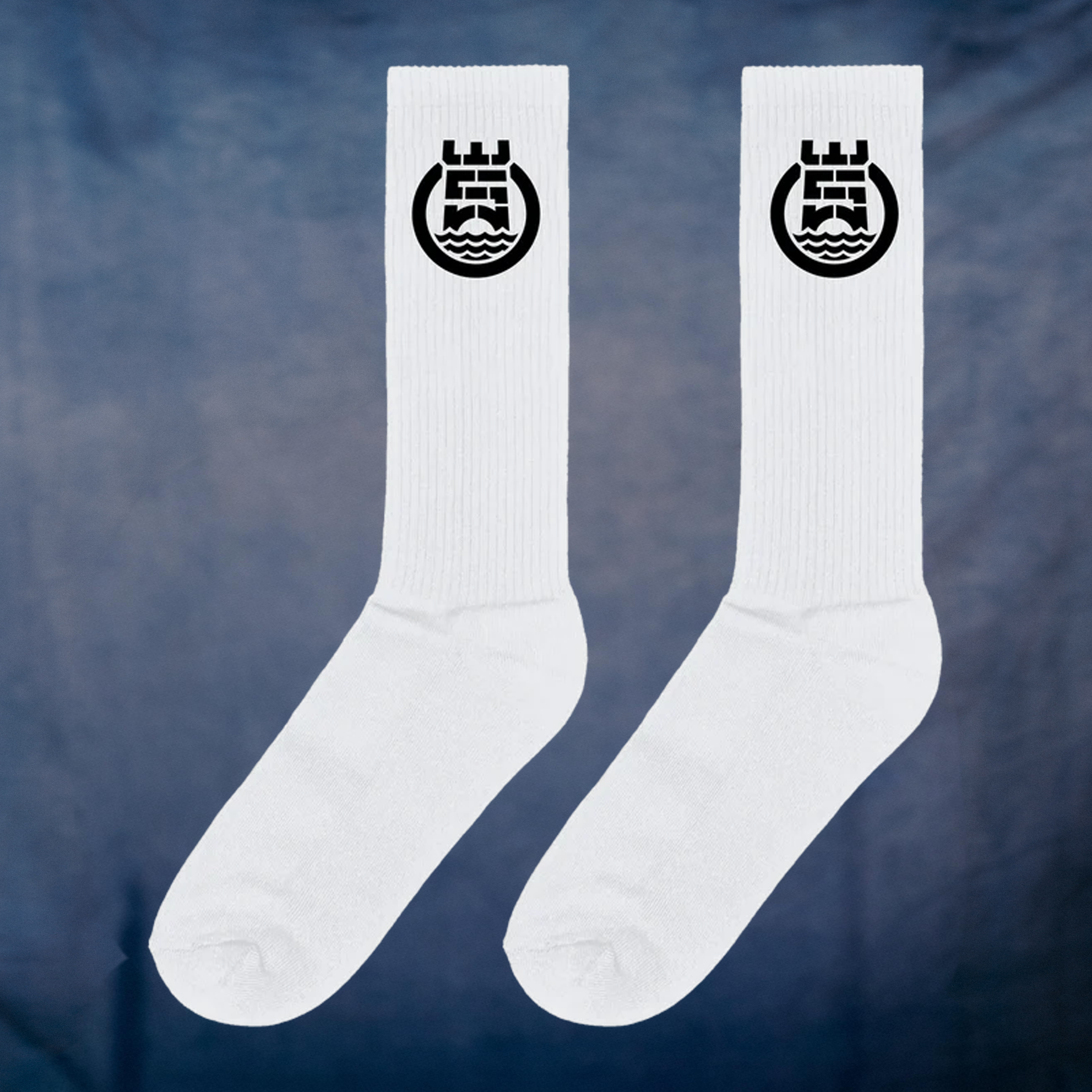 Socken Weiß - Turm Wappen